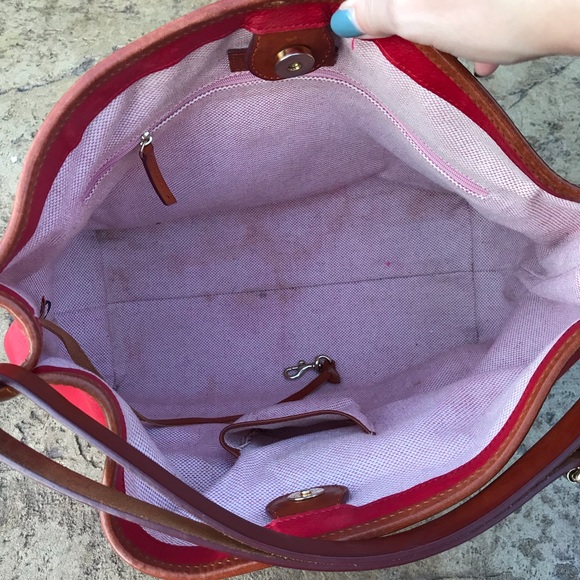 Dooney & Bourke Red Slouch Shoulder Bag - Picture 7 of 8
